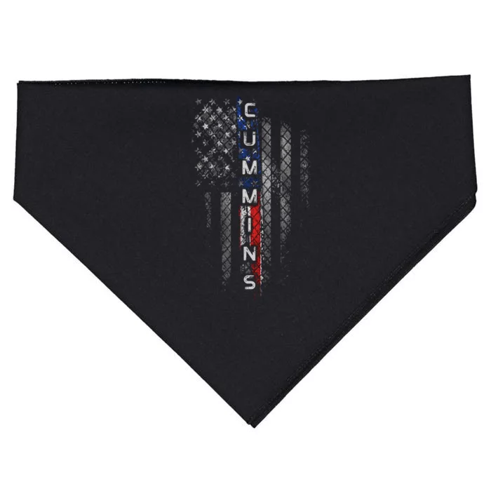 Cummins Family American Flag USA-Made Doggie Bandana