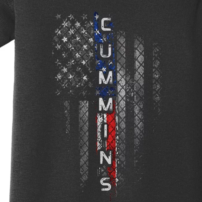 Cummins Family American Flag Baby Bodysuit