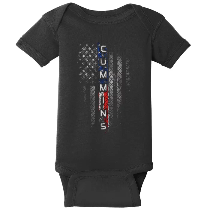 Cummins Family American Flag Baby Bodysuit