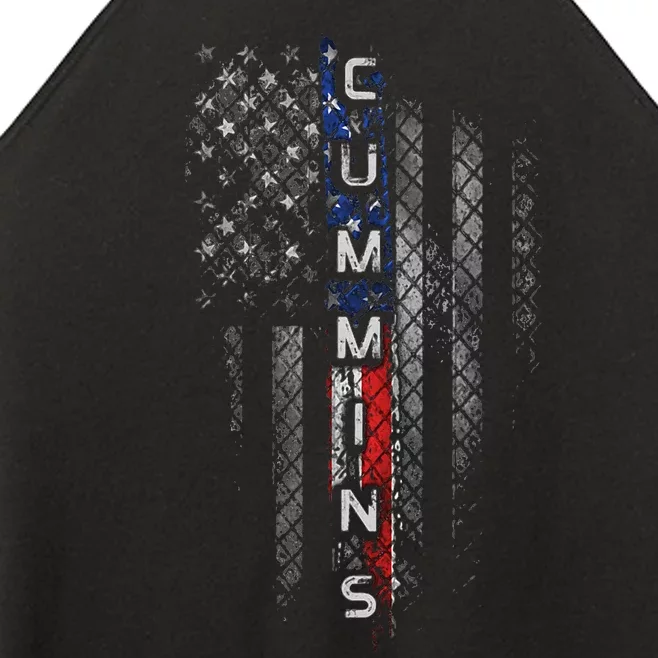 Cummins Family American Flag Women’s Perfect Tri Rocker Tank