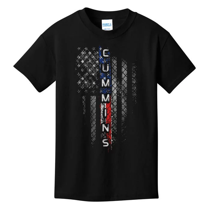 Cummins Family American Flag Kids T-Shirt