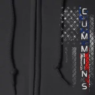 Cummins Family American Flag Full Zip Hoodie