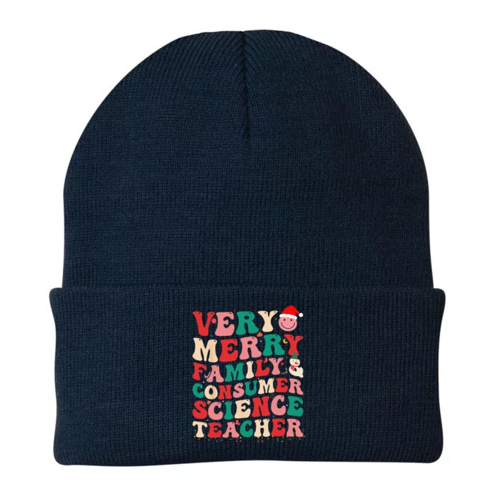 Christmas Family And Consumer Very Merry Teacher Santa Xmas Knit Cap Winter Beanie