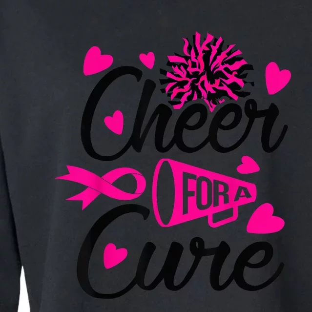 Cheer For A Cure Breast Cancer Awareness Cropped Pullover Crew