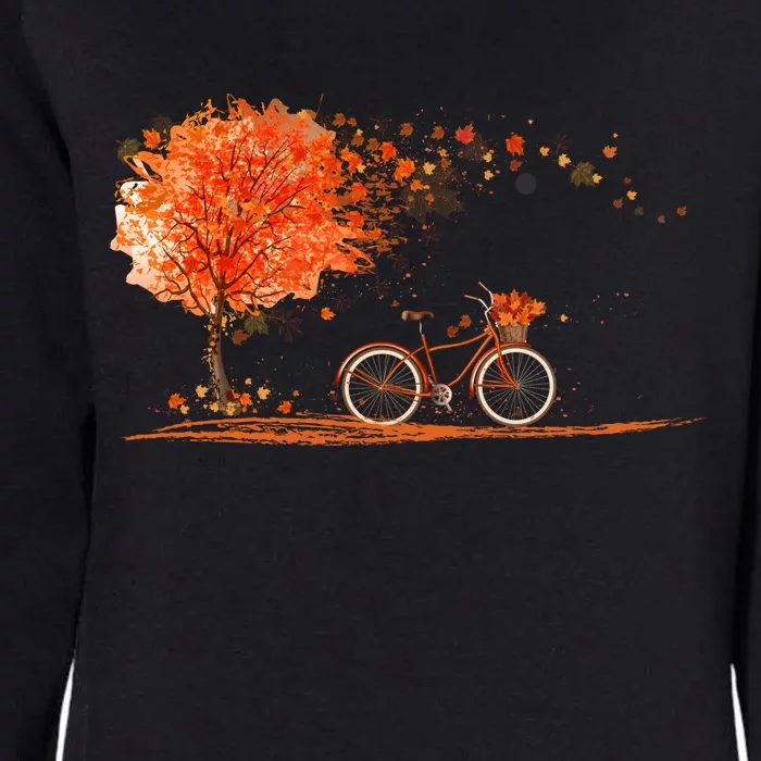 Classic Fall Autumn Season Bicycle Womens California Wash Sweatshirt