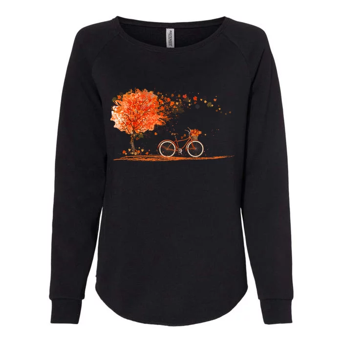 Classic Fall Autumn Season Bicycle Womens California Wash Sweatshirt