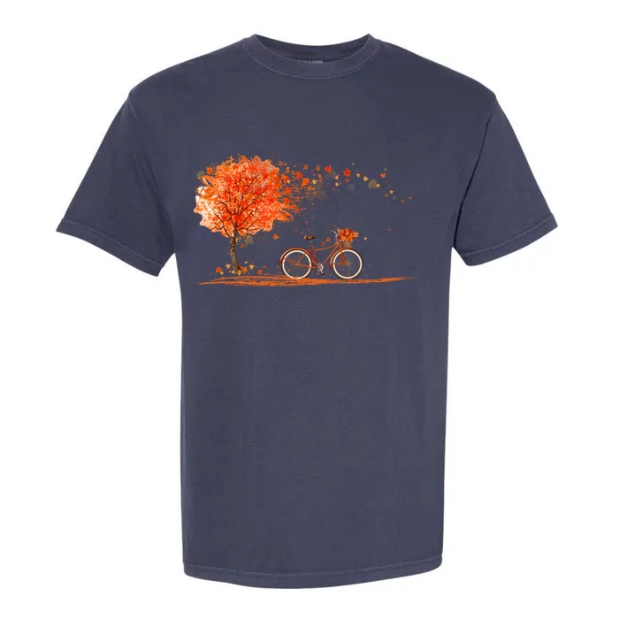 Classic Fall Autumn Season Bicycle Garment-Dyed Heavyweight T-Shirt