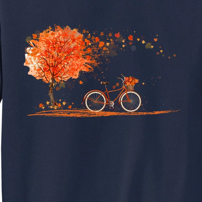 Classic Fall Autumn Season Bicycle Tall Sweatshirt