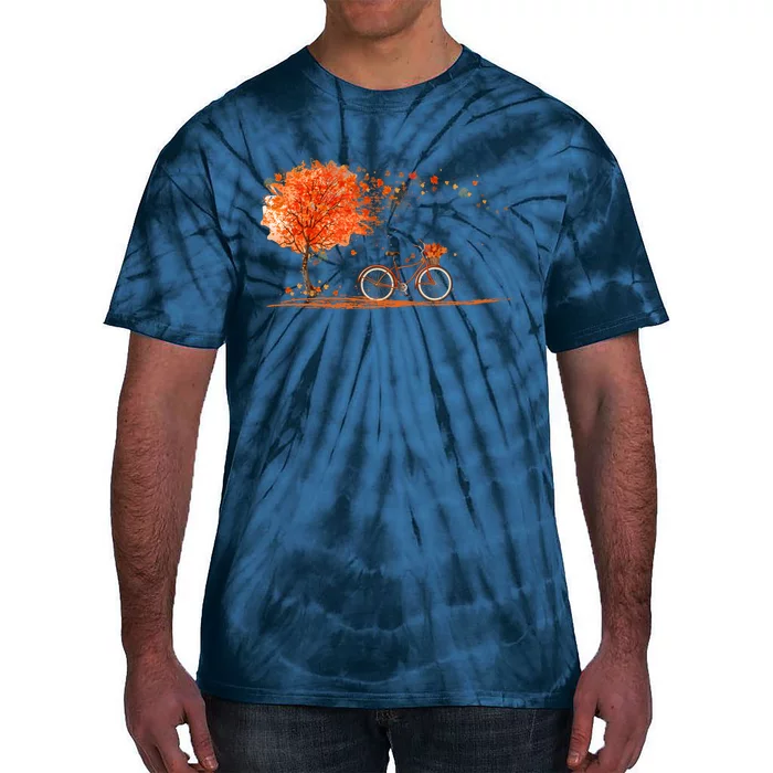 Classic Fall Autumn Season Bicycle Tie-Dye T-Shirt