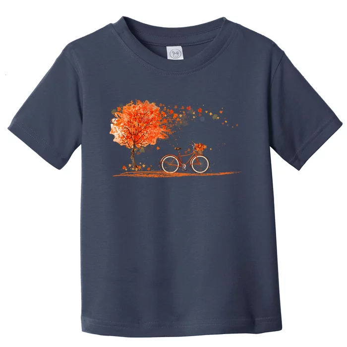 Classic Fall Autumn Season Bicycle Toddler T-Shirt