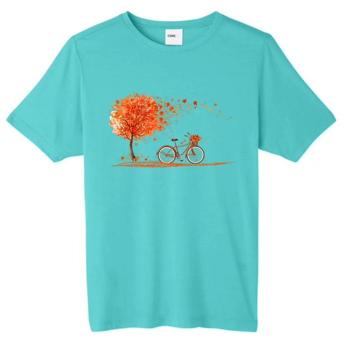 Classic Fall Autumn Season Bicycle ChromaSoft Performance T-Shirt