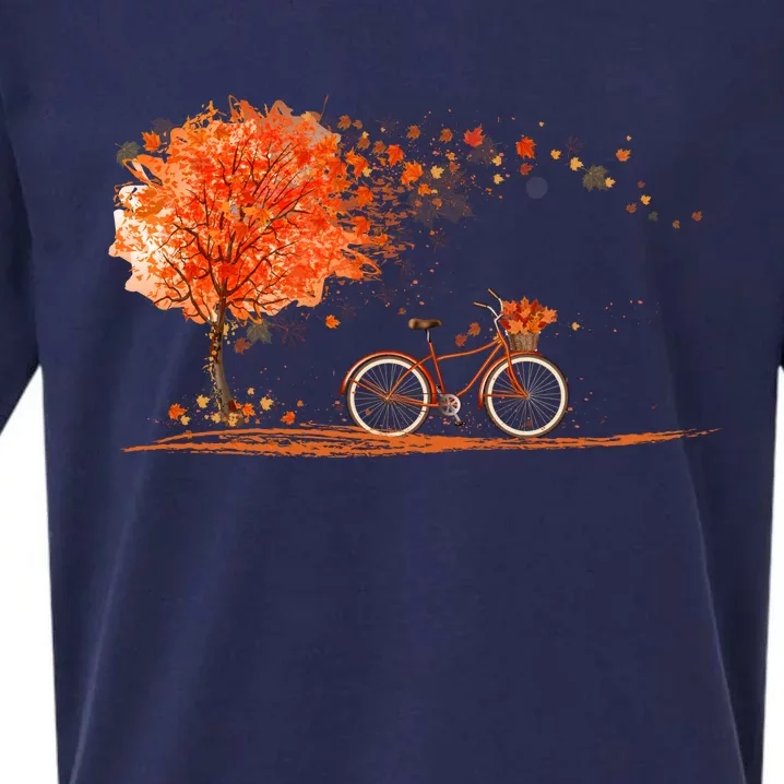 Classic Fall Autumn Season Bicycle Sueded Cloud Jersey T-Shirt