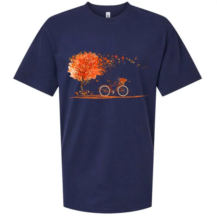 Classic Fall Autumn Season Bicycle Sueded Cloud Jersey T-Shirt