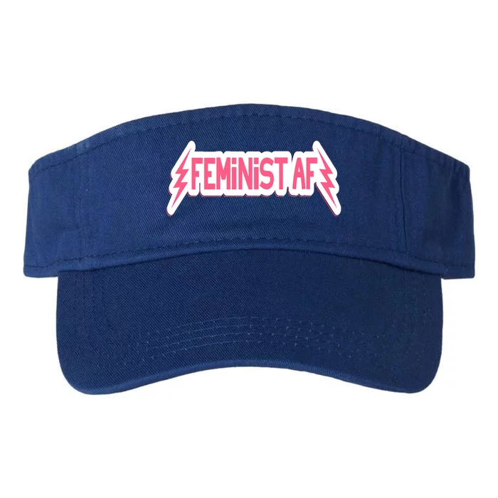 Cool Feminist Af Rock And Roll Equality Feminists Gift Funny Gift Valucap Bio-Washed Visor