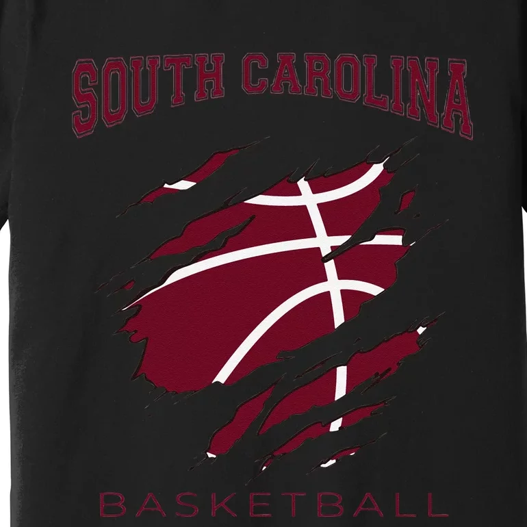 Carolinas Fan Apparel Hoops Gear South Carolina Basketball Premium T-Shirt