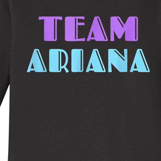 Cheer For Ariana, Show Support Be On Team Ariana | 90s Style Baby Long Sleeve Bodysuit