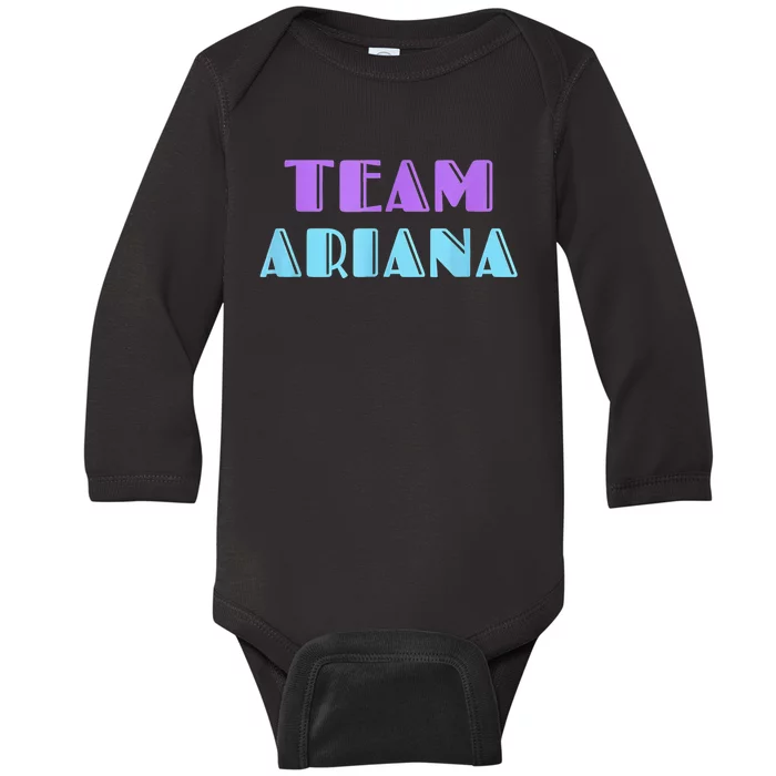 Cheer For Ariana, Show Support Be On Team Ariana | 90s Style Baby Long Sleeve Bodysuit