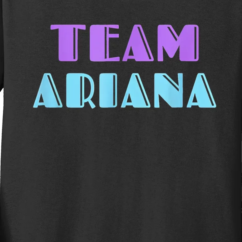 Cheer For Ariana, Show Support Be On Team Ariana | 90s Style Kids Long Sleeve Shirt