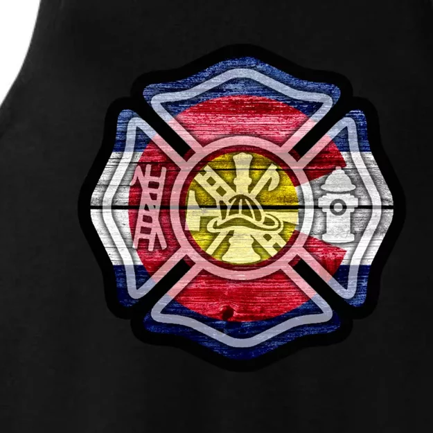 Colorado Fire And Rescue Firefighter Meaningful Gift Ladies Tri-Blend Wicking Tank