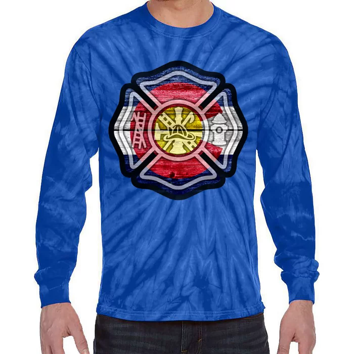 Colorado Fire And Rescue Firefighter Meaningful Gift Tie-Dye Long Sleeve Shirt