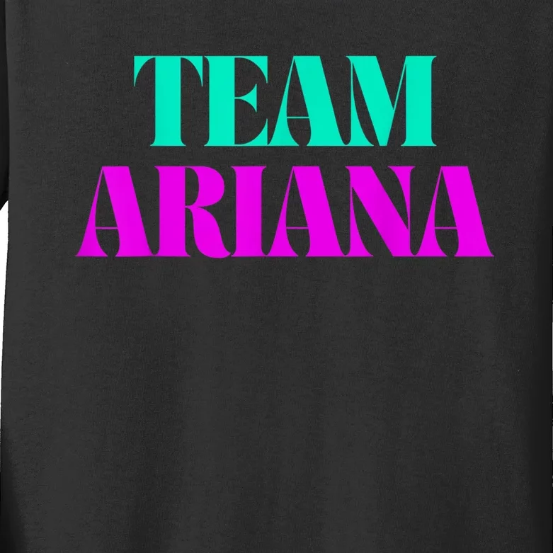 Cheer For Ariana, Show Support Be On Team Ariana | 90s Style Kids Long Sleeve Shirt