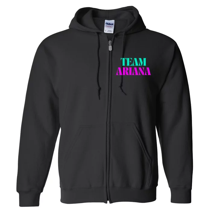 Cheer For Ariana, Show Support Be On Team Ariana | 90s Style Full Zip Hoodie