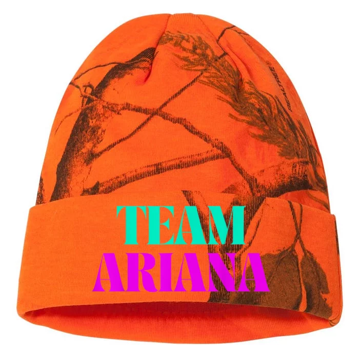 Cheer For Ariana, Show Support Be On Team Ariana | 90s Style Kati - 12in Camo Beanie