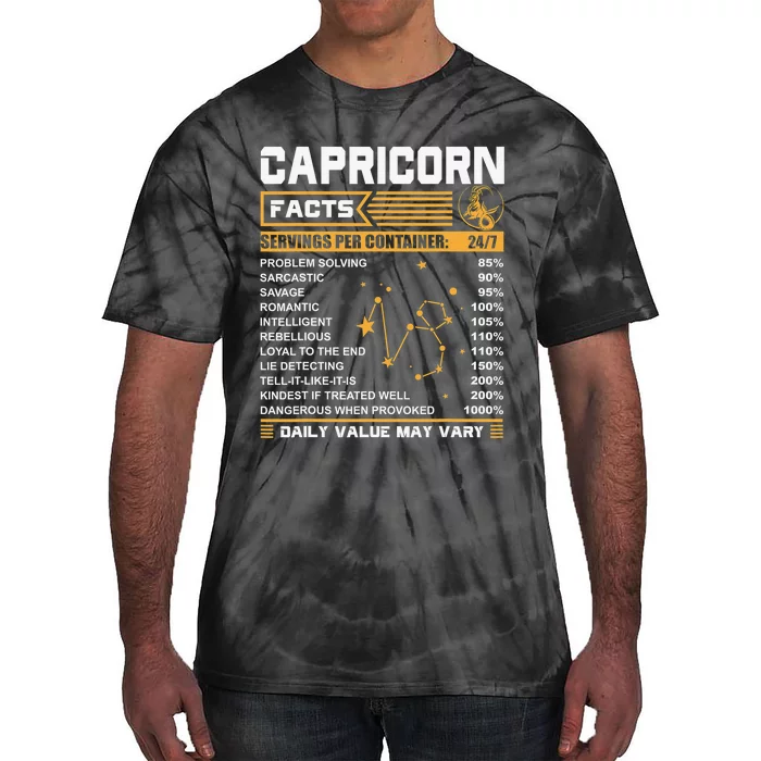 Capricorn Facts Astrology Quotes zodiac sign Birthday Tie-Dye T-Shirt