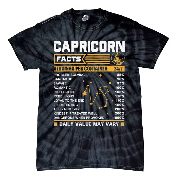 Capricorn Facts Astrology Quotes zodiac sign Birthday Tie-Dye T-Shirt