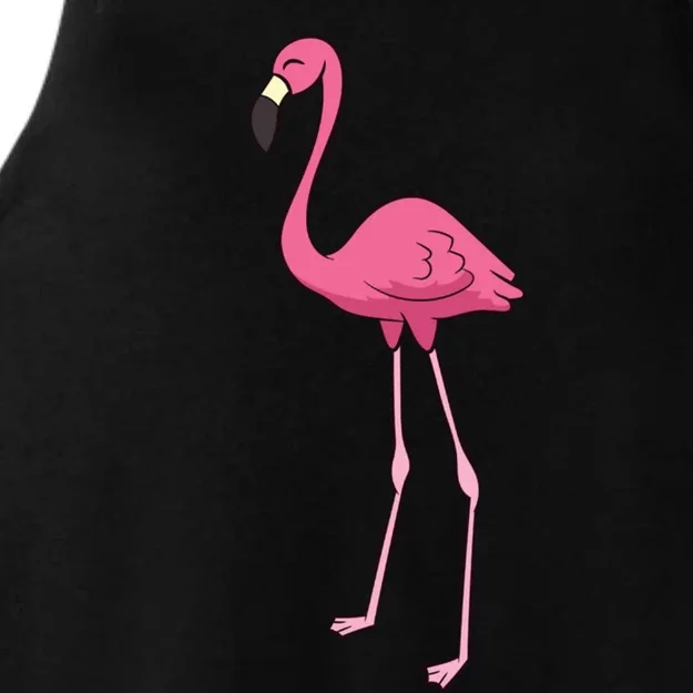 Cute Flamingo Bird Pink Flamingo Ladies Tri-Blend Wicking Tank