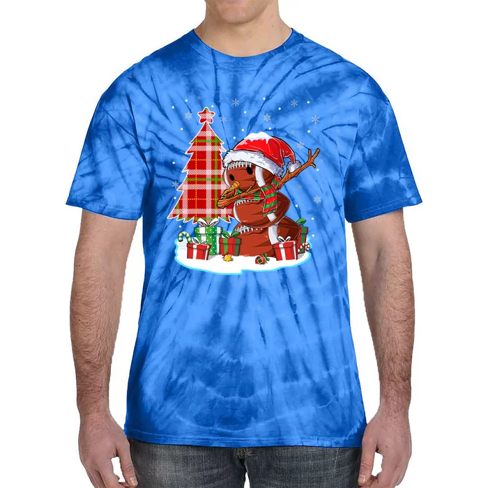 Christmas Football Ball Snow Dabbing Santa Hat Xmas Tree Great Gift Tie-Dye T-Shirt