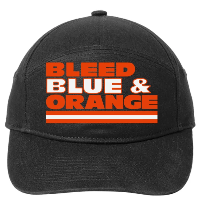 Chicago Football Bleed Blue & Orange 7-Panel Snapback Hat