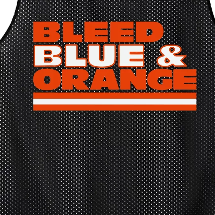 Chicago Football Bleed Blue & Orange Mesh Reversible Basketball Jersey Tank