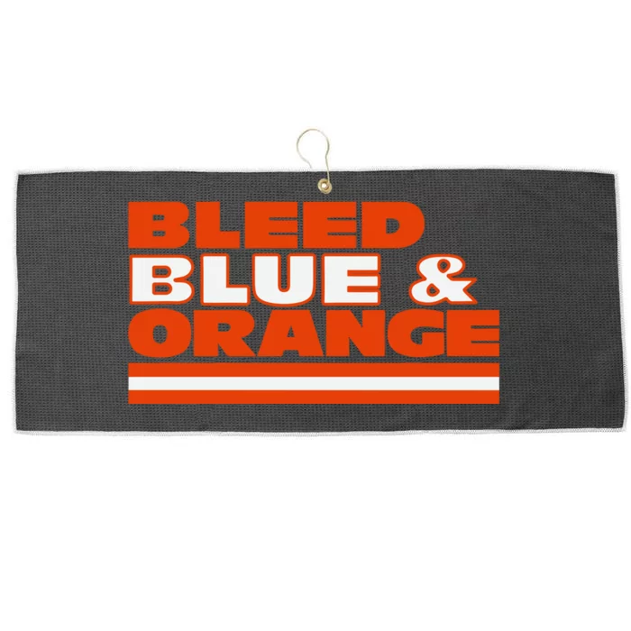 Chicago Football Bleed Blue & Orange Large Microfiber Waffle Golf Towel