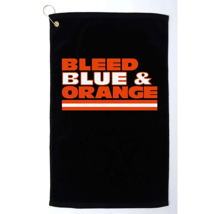 Chicago Football Bleed Blue & Orange Platinum Collection Golf Towel