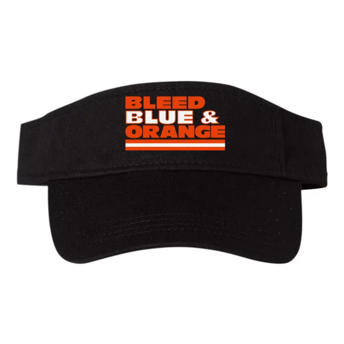 Chicago Football Bleed Blue & Orange Valucap Bio-Washed Visor