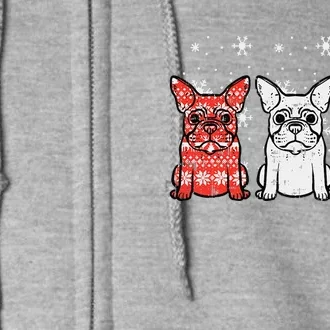 Christmas French Bulldogs Xmas Frenchie Dog Funny Funny Full Zip Hoodie