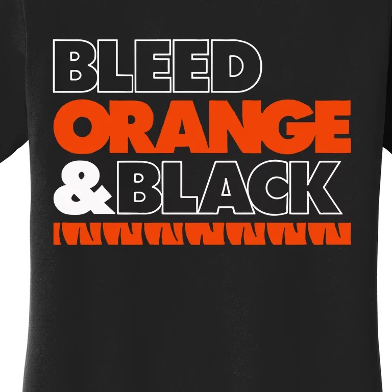 Cincinnati Football Bleed Orange & Black Women's T-Shirt