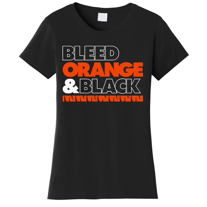 Cincinnati Football Bleed Orange & Black Women's T-Shirt