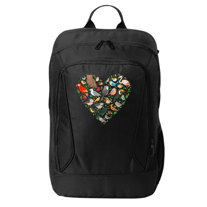 Cute Funny Bird Lover Heart City Backpack