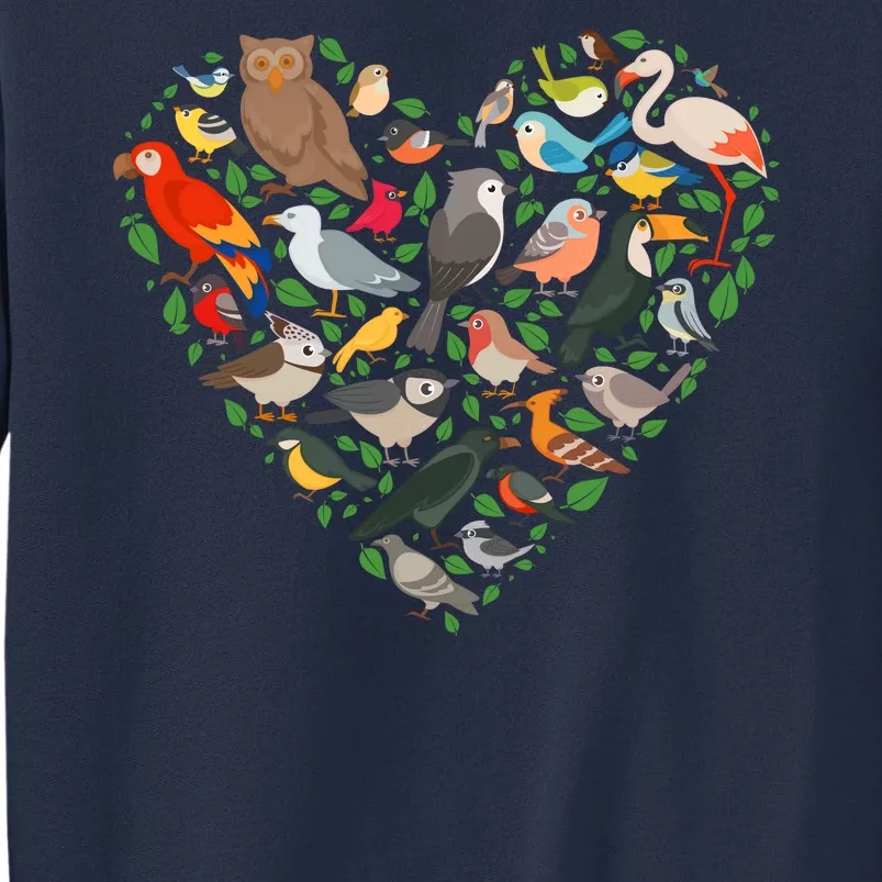 Cute Funny Bird Lover Heart Sweatshirt