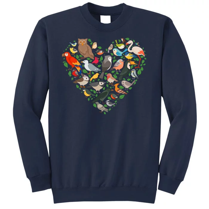 Cute Funny Bird Lover Heart Sweatshirt