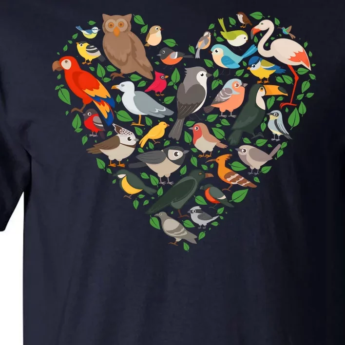 Cute Funny Bird Lover Heart Tall T-Shirt