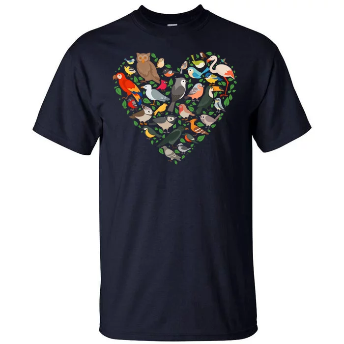 Cute Funny Bird Lover Heart Tall T-Shirt