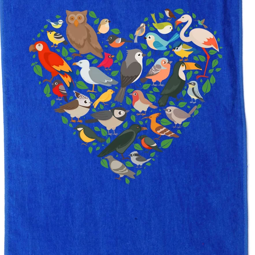 Cute Funny Bird Lover Heart Platinum Collection Golf Towel