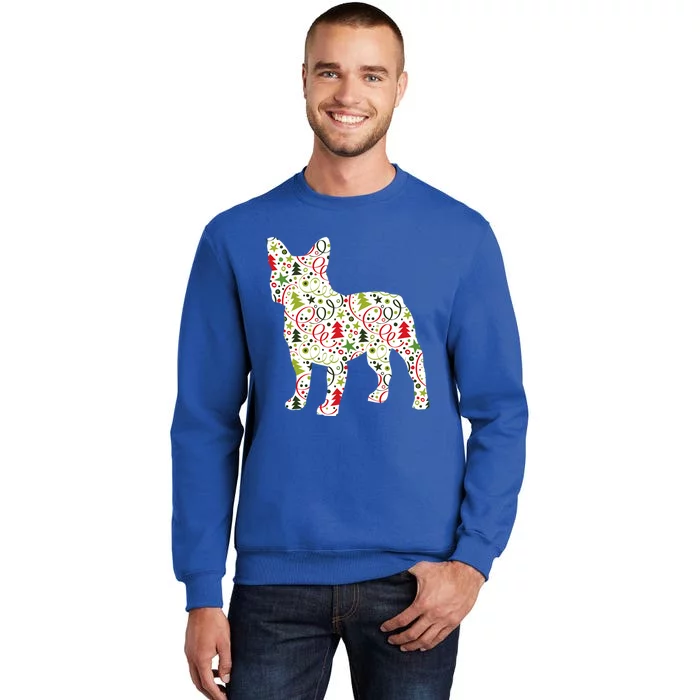 Christmas French Bulldog Dog Wrapping Paper Gift Tall Sweatshirt