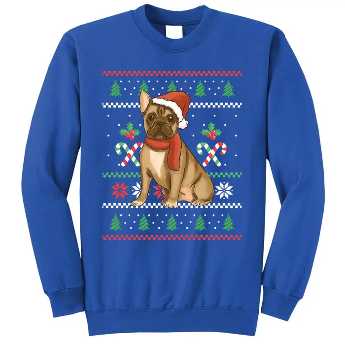 Christmas French Bulldog Outfit Santa Christmas Gift Tall Sweatshirt