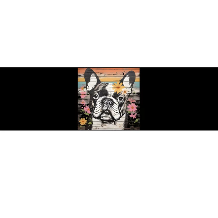 Cute French Bulldog Owner Rustic Floral Art Dog Lover Gift Bumper Sticker