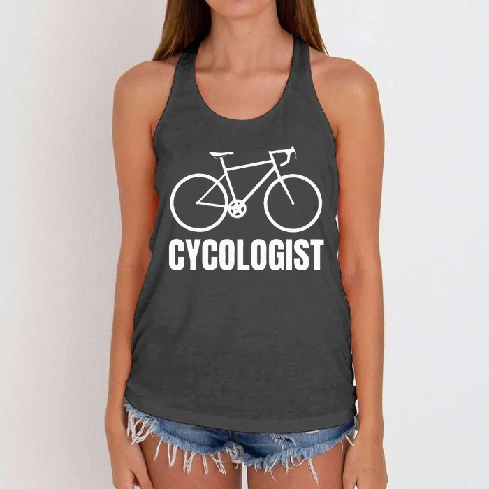 Cycologist Funny Bicycle Bike Women's Knotted Racerback Tank