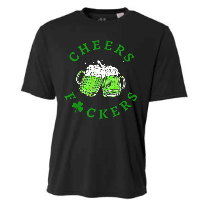 Cheers Fuckers Beer Gift Cooling Performance Crew T-Shirt